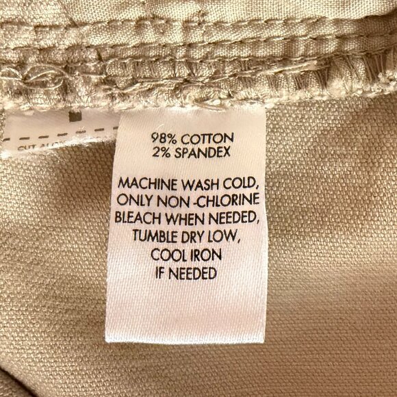 Loft Beige Pants Women's Corduroy Size 29/8 Curvy Boot Mid Rise - Picture 12 of 12